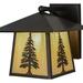 Meyda Lighting Stillwater 1-Light Outdoor Wall Lantern Brass/Glass/Metal | 12 H x 12 W x 14 D in | Wayfair 150781