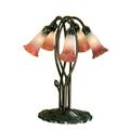 Meyda Lighting Pond Lily 16.5" Table Lamp Glass in Pink/White | 17 H x 14 W x 14 D in | Wayfair 16012