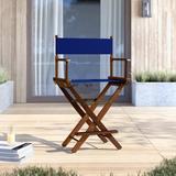 Latitude Run® Alyzon Folding Director Chair Solid Wood in Blue | 39.25 H x 25 W x 19 D in | Wayfair C8CFB62379C447B4947ACBD04B543A9E