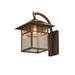 Meyda Lighting 1-Light Outdoor Wall Lantern Brass/Glass/Metal in Brown | 17.5 H x 17 W x 15.5 D in | Wayfair 148647
