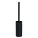 Orren Ellis Coronado 18.2in. H Free Standing Toilet Brush & Holder Metal in Black | 18.2 H x 3.3 W x 3.3 D in | Wayfair