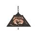 Meyda Lighting Loon 2-Light Single Dome Pendant in Black/Brown/Gray | 15 H x 22.25 W x 22.25 D in | Wayfair 73908