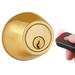 Milocks Keyless Entry Electronic Deadbolt w/ Remote Brass in Yellow | 7 H x 3 W x 6 D in | Wayfair WF-02P