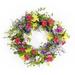 Winston Porter Mixed Floral 24" Wreath in Yellow | 24 H x 24 W x 6 D in | Wayfair 6332769BD7494E33ACC0E9C8DA72AC72