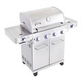 Monument Grills 4-Burner Liquid Propane 72000 BTU Grill Stainless w/ Side Sear Burners Stainless Steel/Cast Iron in Gray | Wayfair 24367