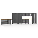 NewAge Products Bold Series 10 Piece Complete Garage Storage System Set in Gray | 77.25 H x 236 W x 18 D in | Wayfair 56120