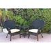 Bay Isle Home™ Batchelder 3 Piece Conversation Set w/ Cushions Synthetic Wicker/All - Weather Wicker/Wicker/Rattan | Outdoor Furniture | Wayfair