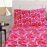 Marimekko Printed Cotton Percale Sheet Sets Cotton Percale in Pink/Red/White | Full | Wayfair USHSA01034831