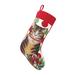 The Holiday Aisle® Tabby Cat Needlepoint Stocking in Green/Red | 18 H x 11 W in | Wayfair AA2B13F111C9405F94C4E0D103684703