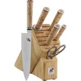 Miyabi Birchwood SG2 7-Piece Knife Block Set High Carbon Stainless Steel in Black/Brown/Gray | 16.75 H x 9.75 D in | Wayfair 34370-007