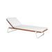 OASIQ Sandur Sun Chaise Lounge w/ Cushions Metal in White | 10.63 H x 29.13 W x 79.5 D in | Outdoor Furniture | Wayfair 3001115303000-CN