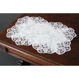 One Allium Way® Christofer Lace Embroidered Cutwork 19" Placemat Polyester/Lace in Gray/White | 19 W in | Wayfair ONAW3188 41807384