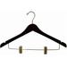Only Hangers Inc. Flat Wooden Suit Hanger w/ Clip for Suit/Coat Wood/Metal in Yellow | 10 H x 17 W in | Wayfair WH102-25