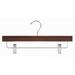 Only Hangers Inc. Wooden Pant/Skirt Hanger w/ Clip for Skirt/Pants Metal in Gray | 7 H x 14 W in | Wayfair WH503-100