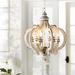 Ophelia & Co. Benin 6 - Light Unique/Statement Globe Chandelier, Wood in White | 25 H x 17.7 W x 17.7 D in | Wayfair OPCO5429 44035468