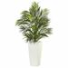 Orren Ellis 39in. Areca Artificial Palm in White Square Planter Silk/Plastic/Stone in Gray | 39 H x 20 W x 20 D in | Wayfair OREL4381 40419521