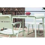 OASIQ Corail Aluminum Dining Table Metal in Green | 29.5 H x 34.88 W x 34.88 D in | Outdoor Dining | Wayfair 1001060043083