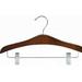 Only Hangers Inc. Flat Decorative Wooden Suit Hanger w/ Clip for Skirt/Pants Wood/Metal in Gray | 8 H x 16 W in | Wayfair WH506-25