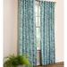 Plow & Hearth Floral Homespun Insulated Rod Pocket Single Curtain Panel 100% Cotton in Green/Blue | 84 H in | Wayfair 90534 BL