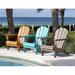 Panama Jack Outdoor Corra Folding Adirondack Chair Plastic/Resin in White | 35.5 H x 30 W x 32 D in | Wayfair PJO-4001-WHTE