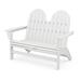 POLYWOOD® Vineyard Adirondack Park Bench Plastic in White, Size 39.63 H x 49.75 W x 29.63 D in | Wayfair ADBN600WH