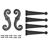 Perfect Shutters, inc. Decorative Hinges & 'S' Hooks in Black | 7 H x 3 W x 1 D in | Wayfair 20-2004---02