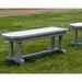 POLYWOOD® Park 48" Backless Outdoor Bench Plastic in Brown | 17 H x 48 W x 14.75 D in | Wayfair PBB48SA