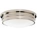 Robert Abbey Roderick 3 - Light 15.75" Simple Drum Flush Mount Glass in Gray | 5.25 H x 15.75 W x 15.75 D in | Wayfair C1317