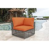 Panama Jack Outdoor Coldfield Modular Patio Chair w/ Sunbrella Cushions Wicker/Rattan in Orange/Brown | 33.5 H x 27.5 W x 27.5 D in | Wayfair