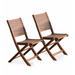 Plow & Hearth Eucalyptus Folding Bistro Chairs Wood in Brown | 34 H x 19.5 W x 22.5 D in | Outdoor Furniture | Wayfair 62C87