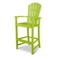 POLYWOOD® Palm Coast Outdoor Bar Chair Plastic in Green | 52.75 H x 24 W x 24.75 D in | Wayfair HND202LI