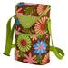 Picnic at Ascot Floral Wine/Water Bottle Tote Bag in Brown/Green/Pink | 13 H x 7.75 W x 4 D in | Wayfair 412-F