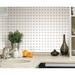 Room Mates Diamond 10.5" x 10.5" PVC Peel & Stick Mosaic Tile Vinyl/PVC in White | 10.5 H x 10.5 W x 0.01 D in | Wayfair TIL3462FLT