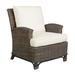 Armchair - Panama Jack Sunroom Exuma 30" Wide Polyester Armchair Rattan/Wicker | 34 H x 34 W x 30 D in | Wayfair PJS-3001-KBU-LC/SU-706