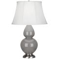 Robert Abbey Double Gourd 31" Table Lamp Ceramic/Fabric in Gray/Brown | 31 H x 19 W x 19 D in | Wayfair 1750