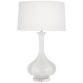 Robert Abbey Pike 32.75" Table Lamp Silk/Ceramic in White | 32.75 H x 19.5 W x 19.5 D in | Wayfair LY996