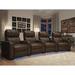 Red Barrel Studio® 147" Wide Home Theater Seating w/ Cup Holder in Brown | 44 H x 147 W x 44 D in | Wayfair RDBL5231 45421536