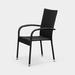 Balkene Home Morgan Stacking Patio Dining Chair Wicker/Rattan in Black | 37 H x 20 W x 22 D in | Wayfair 63166