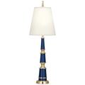 Jonathan Adler Versaille 25" Table Lamp Metal/Fabric in White/Blue/Yellow | 25 H x 8 W x 8 D in | Wayfair C900X