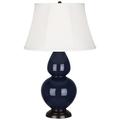 Robert Abbey Double Gourd 31" Table Lamp Silk/Ceramic/Metal in Blue/Brown | 31 H x 19 W x 19 D in | Wayfair MB21