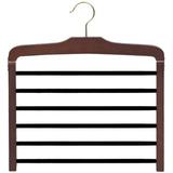 Rebrilliant Wooden 6 Tier Pant Non-Slip Hanging Organizer Wood in Brown | 20 H x 16 W x 0.5 D in | Wayfair REBR3562 41078152