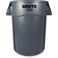 Rubbermaid Commercial Products Rubbermaid Commercial Vented Round Brute Container Receptacle 44 Gallon Trash Can Plastic in Gray | Wayfair