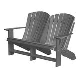 Wildridge Plastic Adirondack Chair in Gray | 34 H x 55 W x 29 D in | Wayfair LCC-129-dark gray