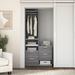 Mercury Row® Osterman 39" W Closet System Reach-In Sets Manufactured Wood in Gray | 80.9 H x 39 W x 17.5 D in | Wayfair REBR1514 38021662
