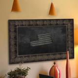 Rayne Mirrors Feathered Accent Wall Mounted Chalkboard Wood in Black/Brown | 31 H x 19 W x 1.25 D in | Wayfair B49/12.5-24.5