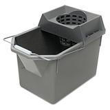 Rubbermaid Commercial Products Pail/Strainer Combination in Steel Gray | 9.5 H x 9 W in | Wayfair FG619400STL