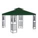 Sunrise Outdoor LTD Replacement Sunshade Double Tier Canopy Top Patio Pavilion Cover Fabric in Green | 6 H x 120 W x 120 D in | Wayfair G246-GREEN