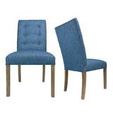 Red Barrel Studio® Kacey Tufted Side Chair Upholstered/Fabric in Blue | 39 H x 21 W x 23 D in | Wayfair A650F5A141274174B41C2B472E9EAD0F