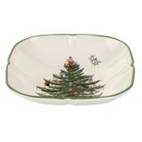 Spode Christmas Tree Sculpted Square Dish 5.5" All Ceramic/Earthenware/Stoneware in White | 5.75 W x 5.75 D in | Wayfair 1612372