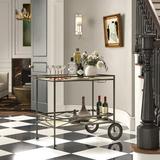 Summer Classics Roma Bar Cart Metal in Brown/Gray | 34 H x 21.5 W x 48 D in | Wayfair 444458